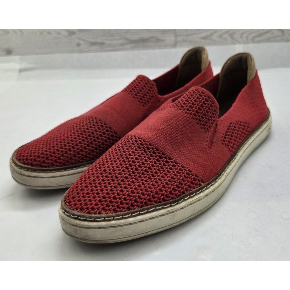 UGG Slip On Sneakers Womens 9 Red Knit Mesh Comfort Walking Casual Shoes